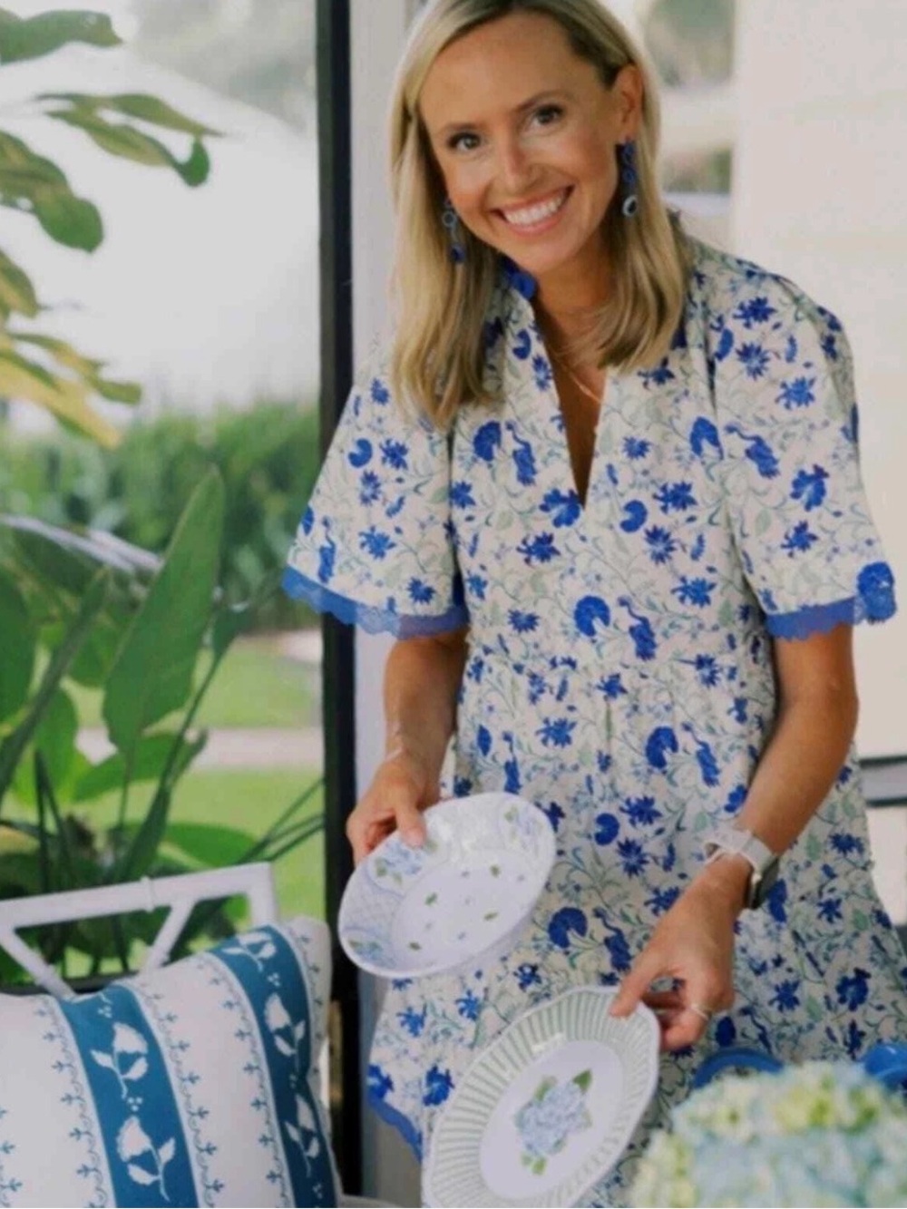 Tuckerneck Bluebird Melody Floral Linen/Cotton blend Dress - Picture 9 of 9